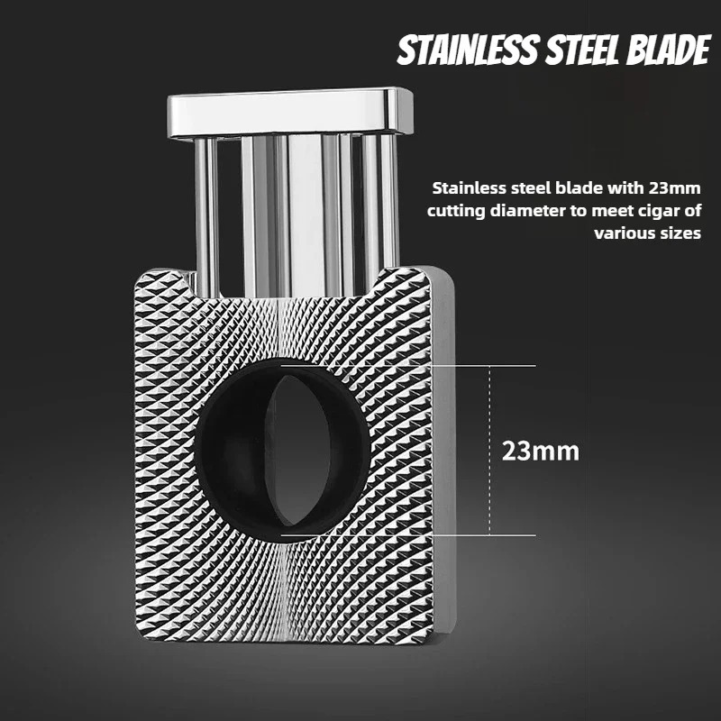 Cigar Cutter Set - プレミアムステンレススチールシガーシザー - Vスプリングポータブルはさみ両刃シャープシガーカッターナイフトラベルギフトセット男性用