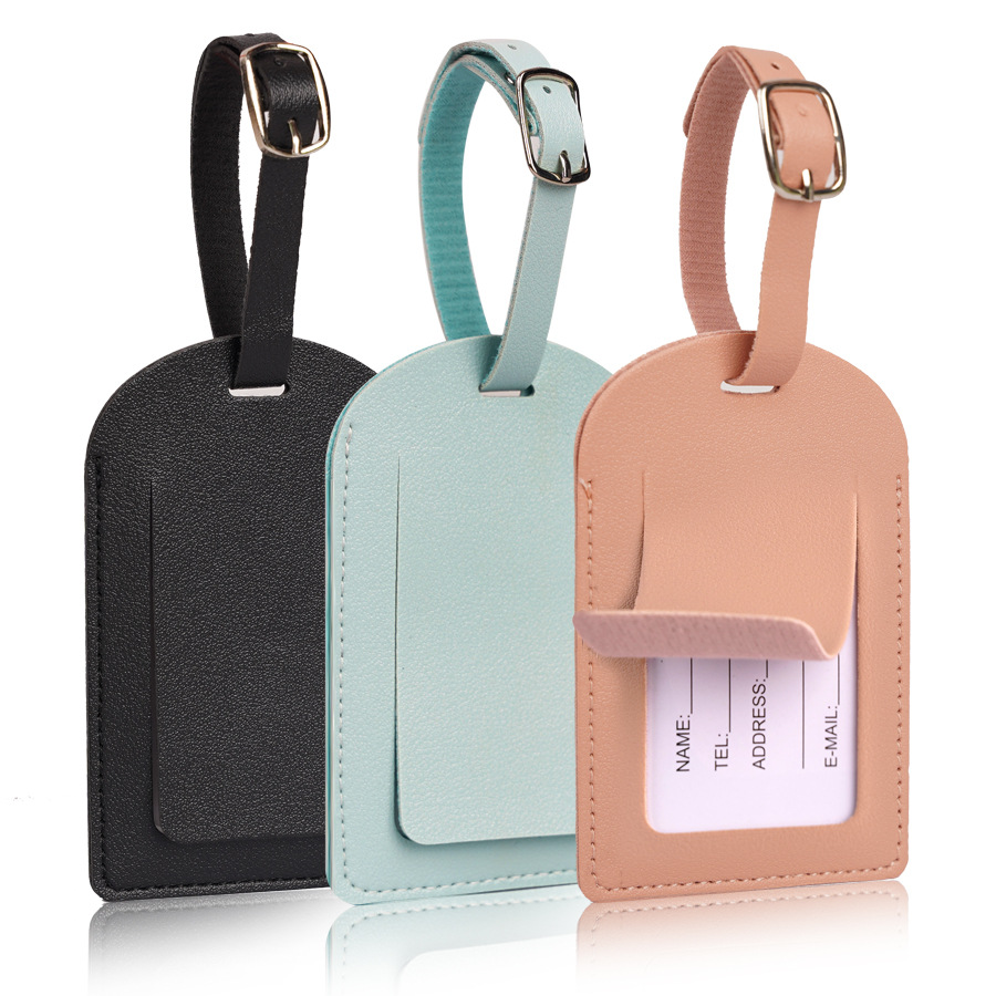 Men Accessories Name - 女性男性用荷物タグ PUレザー旅行用品スーツケースIDアドレスネームホルダー手荷物搭乗タグポータブルラベル