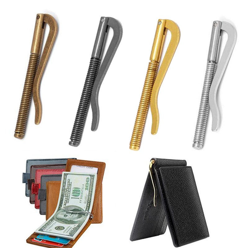 Money Clip Slim - 1Pc 新金属二つ折りマネークリップバー財布交換部品スプリングクランプキャッシュホルダードルマネーキャッシュクランプホルダーユニセックス