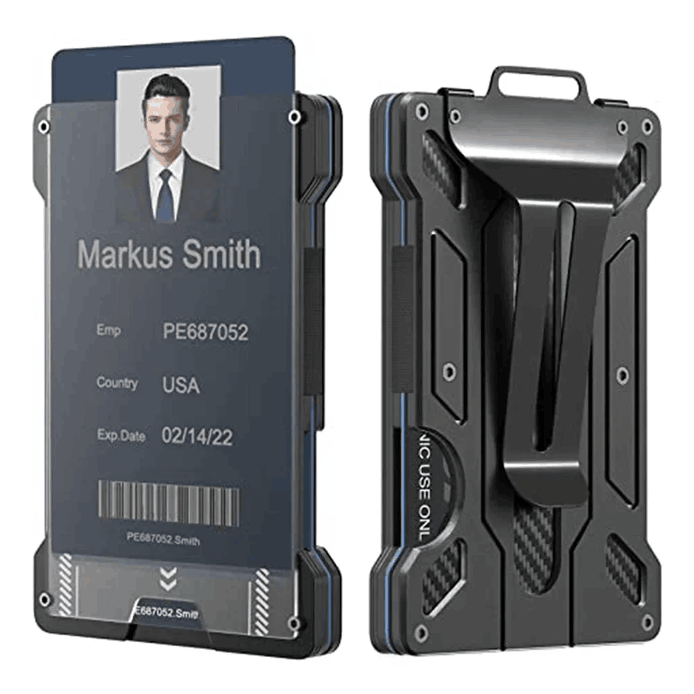 Money Clip Slim - 名刺入れ ビジネスカードホルダー 名刺ケース 卓上 RFID スリム財布