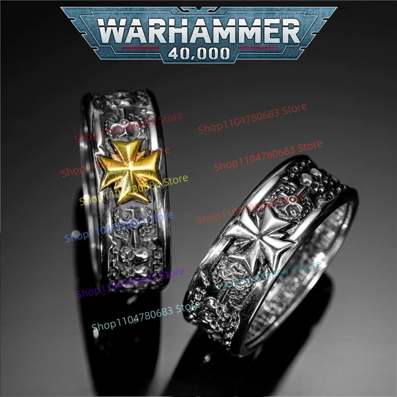 Quality Men'S Accessories - 40Kブラックテンプラーズ十字軍誓約指輪 高品質コレクタブルジュエリー、アニメゲームグッズコスプレアクセサリー男性向けギフト