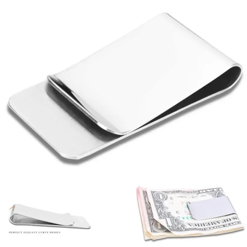 Money Clip Slim - 高品質激安メタルクリップスリムポケットクレジットカードIDクリップステンレス製マネークリップ財布現金クランプメンズ財布