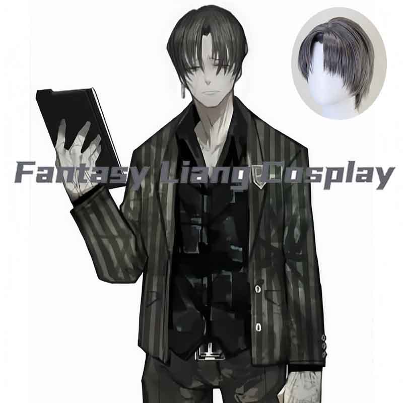 Men'S Accessories Japan - アニメリンバスカンパニーバージルコスプレウィッグ男性女性用ハロウィンカーニバルパーティードレスアップコミコン