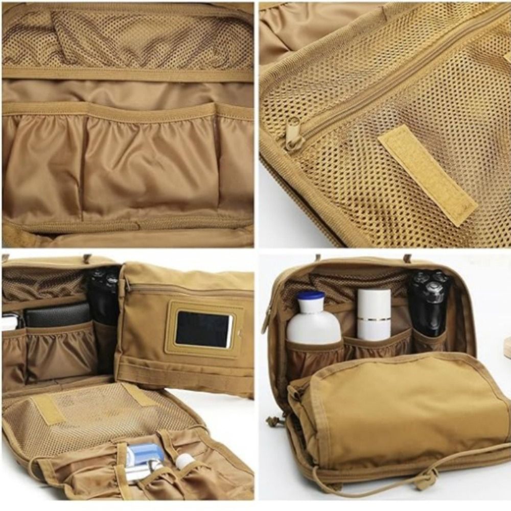 Men Accessories Kit Bag - 男性用吊り下げ式トイレタリーバッグ 多ポケット 防水 旅行用トイレタリーキット 大容量 シェービング衛生バッグ
