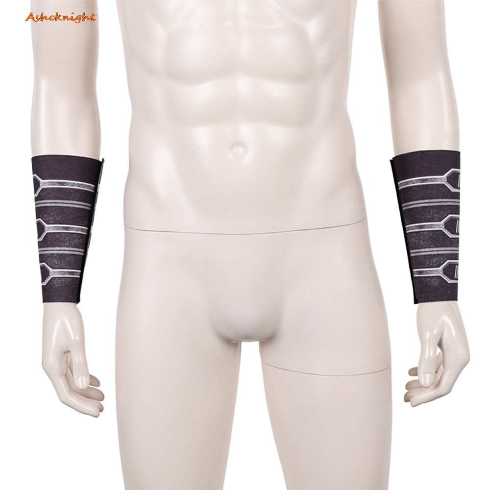 Men Accessories Silver - 映画宇宙戦闘コスプレ影の主銀革ハンドガードアクセサリーハロウィンロールプレイおもちゃ小道具パーティー変装スーツ