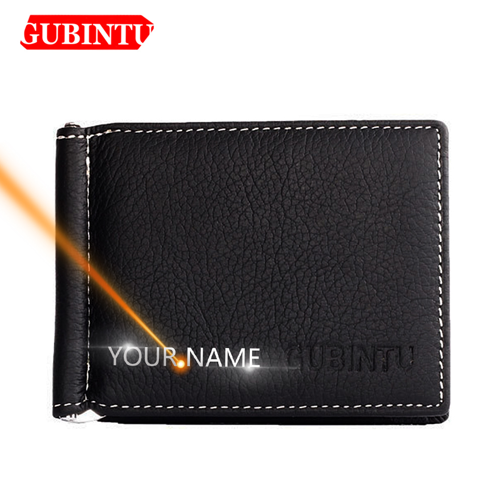 Money Clip Slim - 名入れマネークリップミニ財布本革男性財布ミニヴィンテージスリム財布
