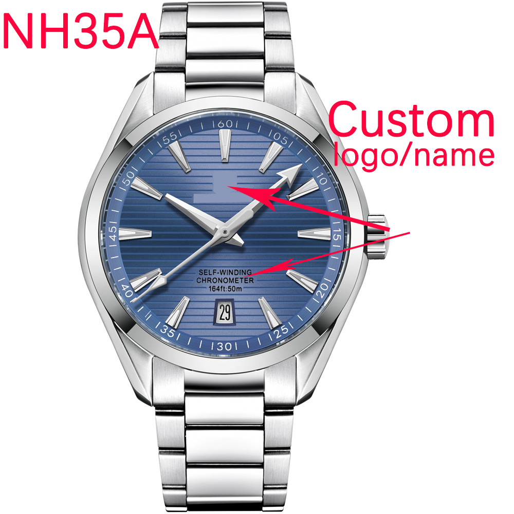 Men'S Accessories Jewelry Bracelet - 高級NH35ムーブメントカスタムロゴ41mmメンズスポーツ自動巻き腕時計サファイアスチールバンドメンズウォッチ
