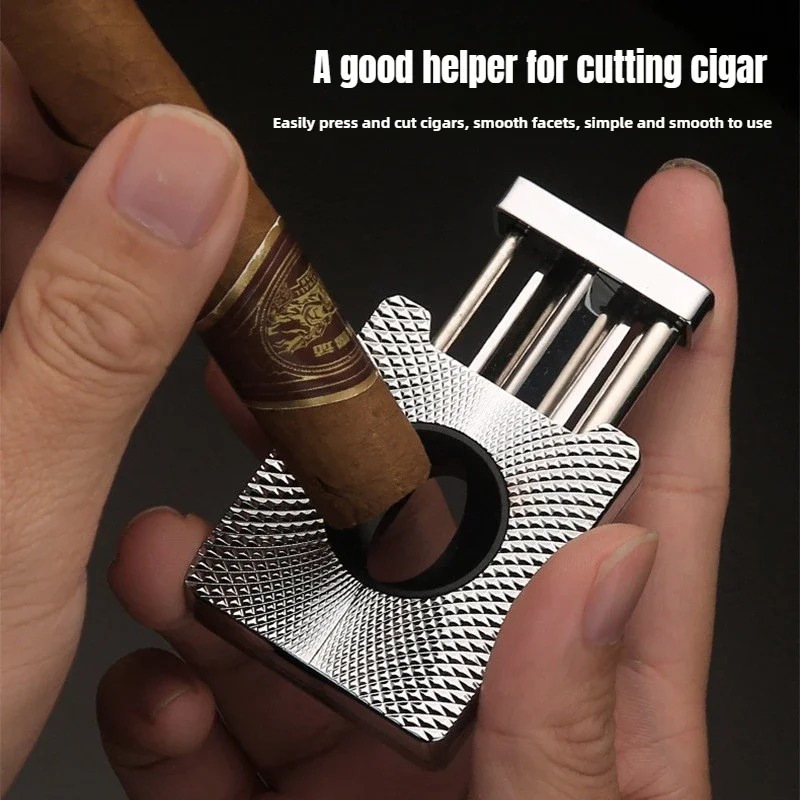 プレミアムステンレススチールシガーシザー - Vスプリングポ - Cigar Cutter Set のレビューと価格