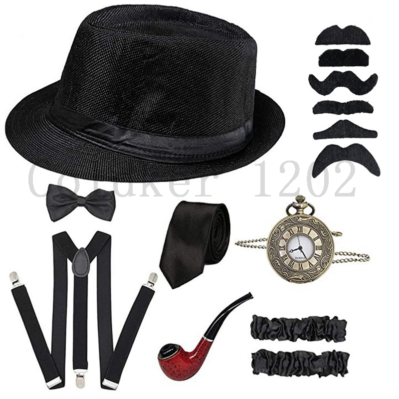フリー船ハロウィン 1920 年代メンズギャツビーギャングア - Men'S Accessories In The 1920S のレビューと価格