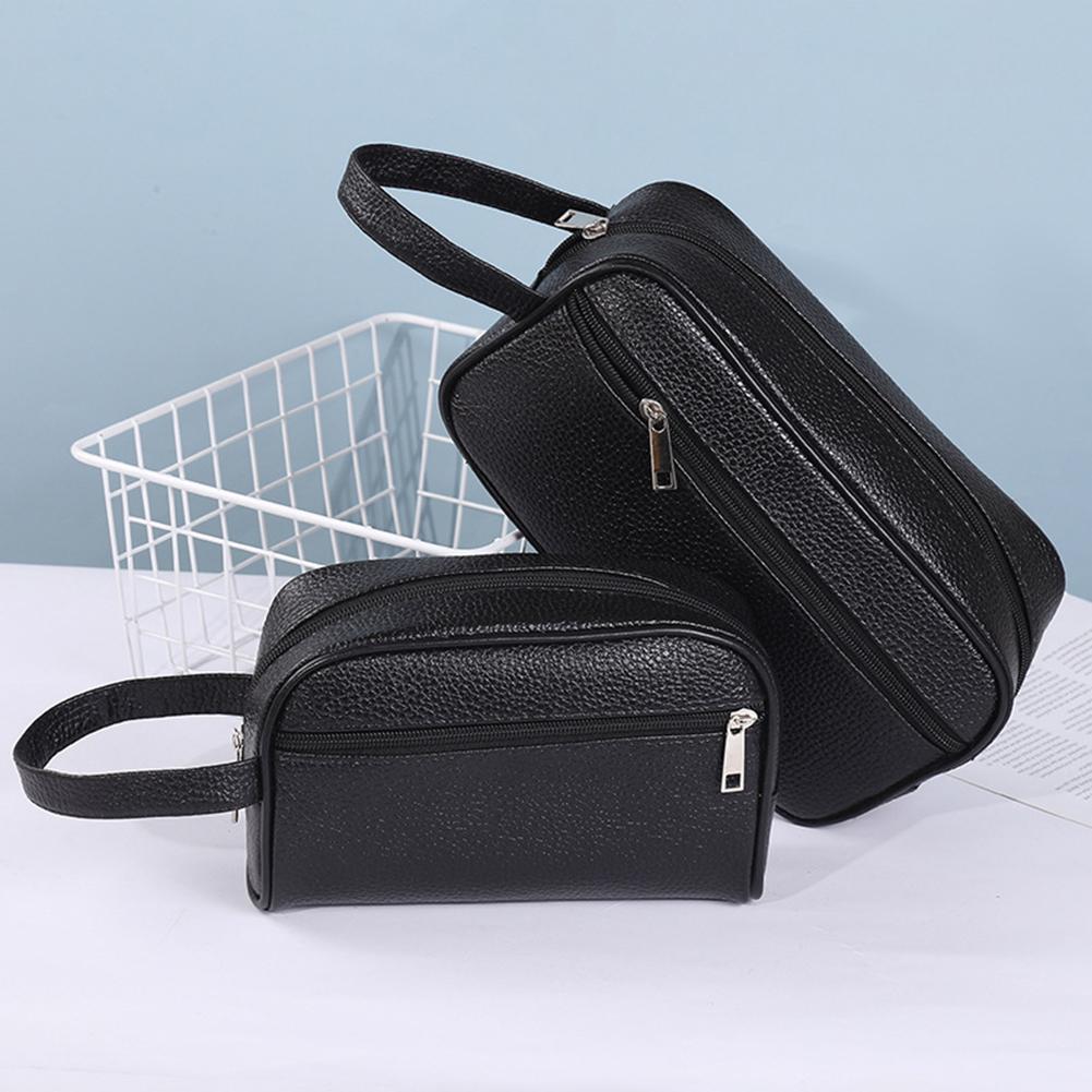 男性ビジネストラベルバッグヴィンテージリストレットバッグPU - Travel Organizer Men のレビューと価格
