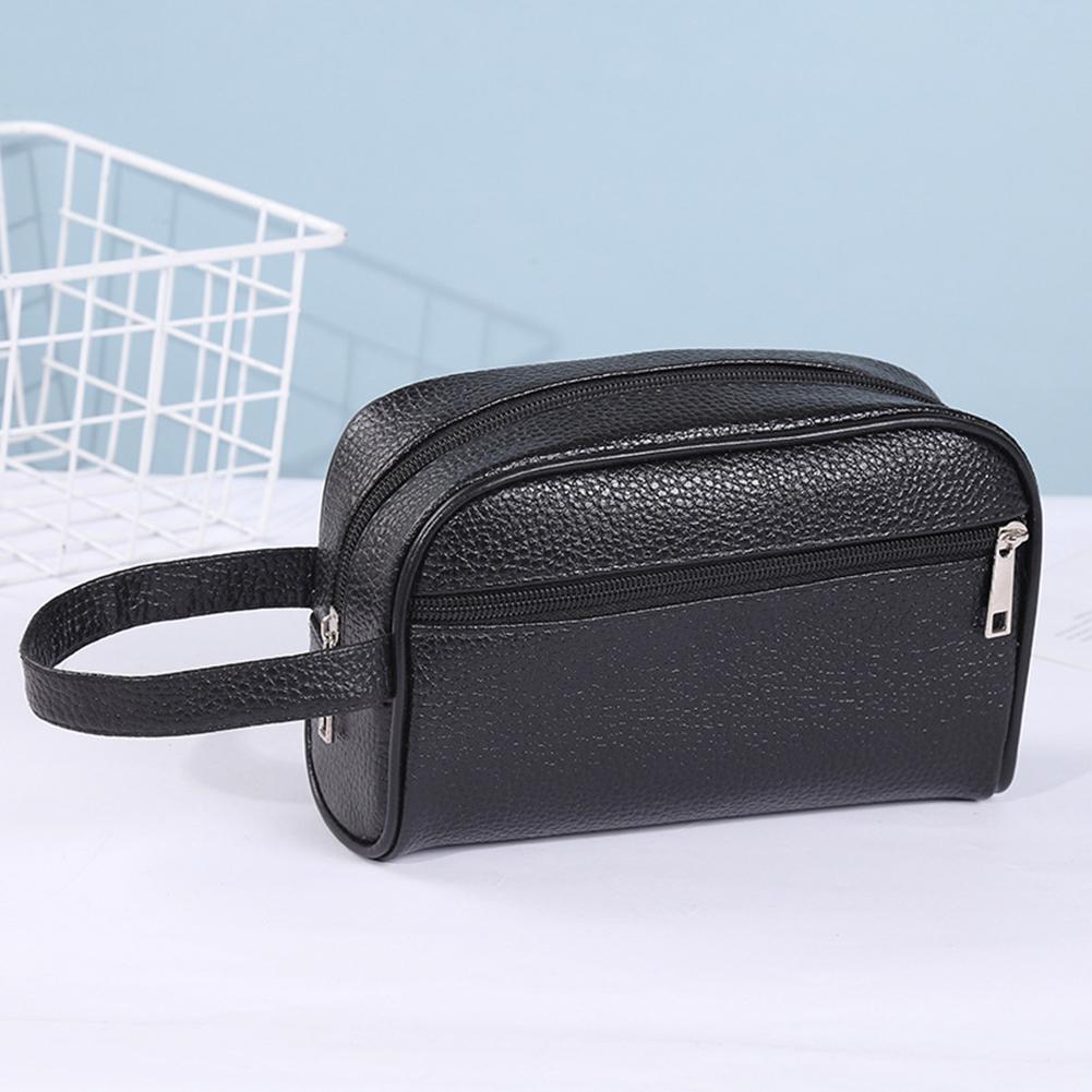 男性ビジネストラベルバッグヴィンテージリストレットバッグPU - Travel Organizer Men のレビューと価格