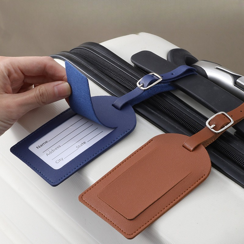 女性男性用荷物タグ PUレザー旅行用品スーツケースIDアドレ - Men Accessories Name のレビューと価格