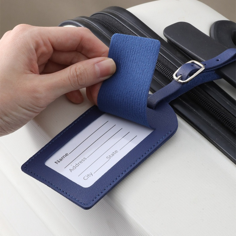 女性男性用荷物タグ PUレザー旅行用品スーツケースIDアドレ - Men Accessories Name のレビューと価格
