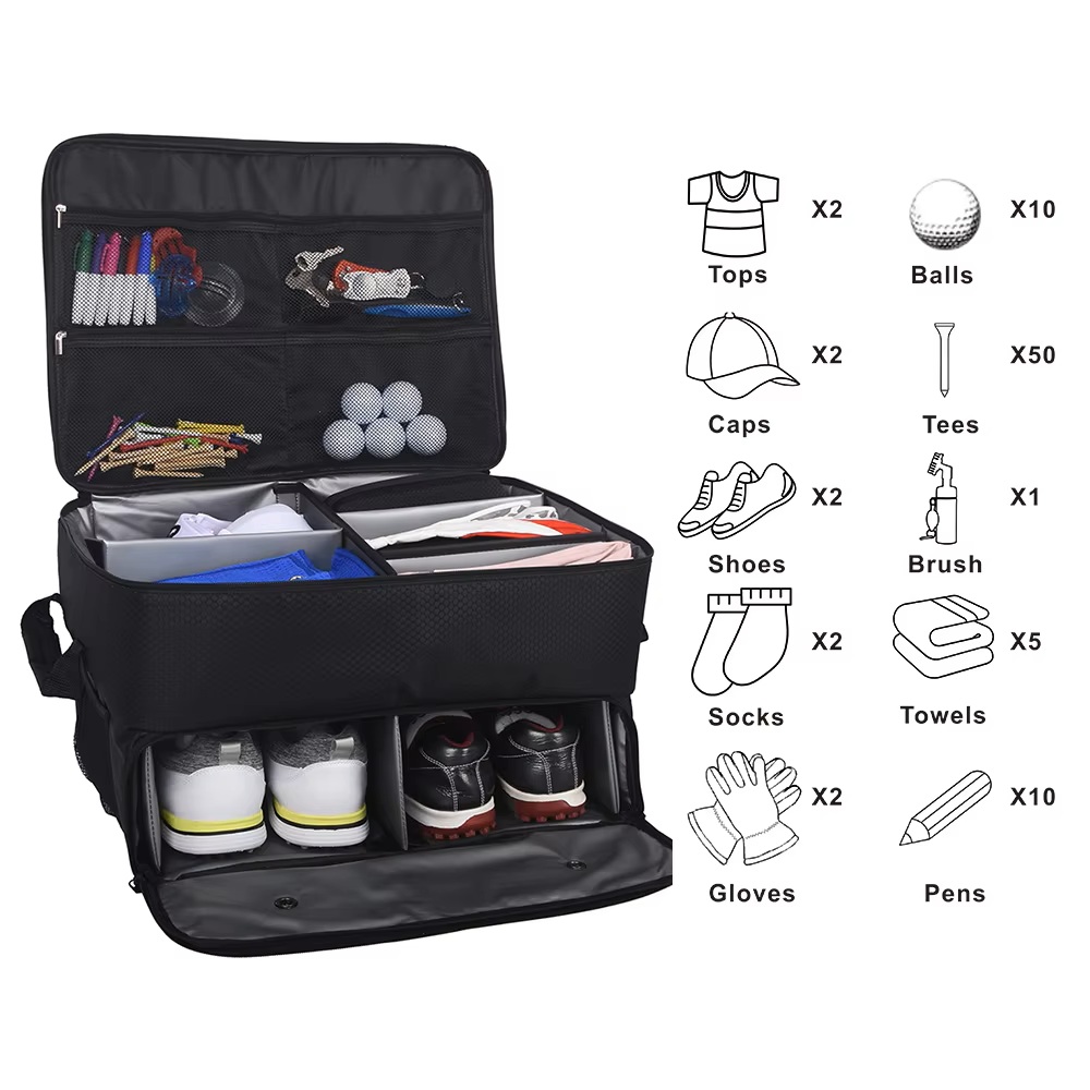 ゴルフトランクオーガナイザー オックスフォードシューズコンパ - Travel Organizer Men のレビューと価格