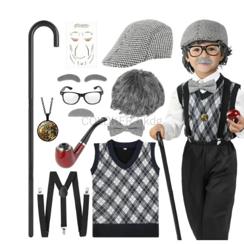 ハロウィンフェスティバル老人コスチュームアクセサリーセット1 - Men'S Accessories In The 1920S のレビューと価格