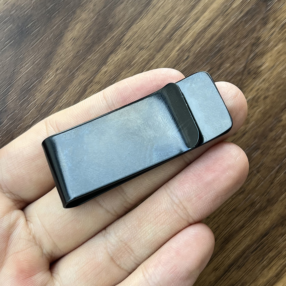 名入れ カスタム マネークリップ メンズ 札ばさみ 刻印入り - Money Clip Slim のレビューと価格