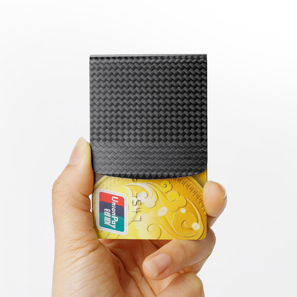 55 ミリメートルユニークなギフトリアルマットブラックカーボ - Money Clip Slim のレビューと価格
