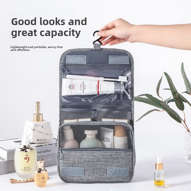大容量吊り下げ式トイレタリーバッグ、乾湿分離型トラベルメイク - Travel Organizer Men のレビューと価格