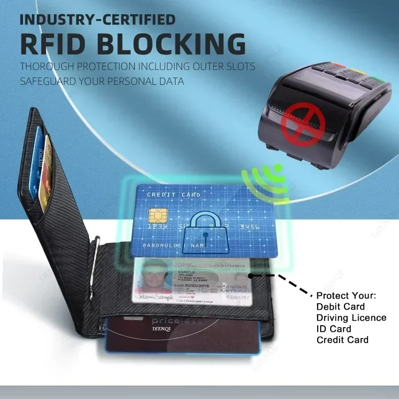 RFID ビジネスカードホルダー メンズ カードウォレット  - Money Clip Slim のレビューと価格