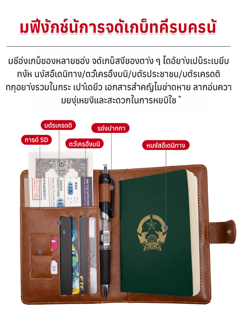 多機能トラベルウォレット パスポートホルダー 防水IDカード - Travel Organizer Men のレビューと価格