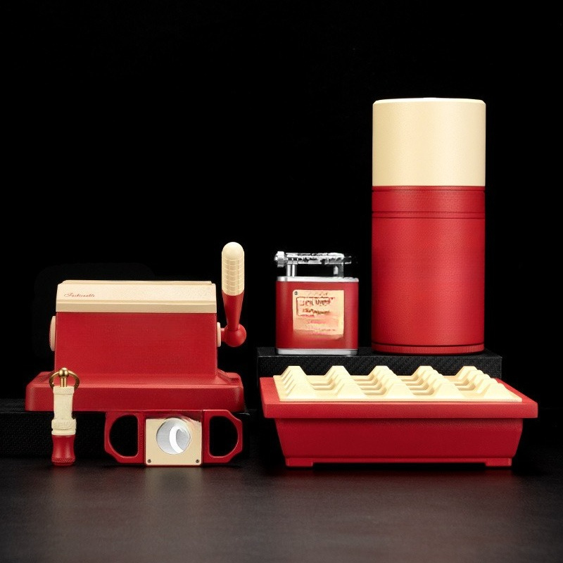 シガーカッター、ライター、灰皿、シガードリル、シガーホルダー - Cigar Cutter Set のレビューと価格