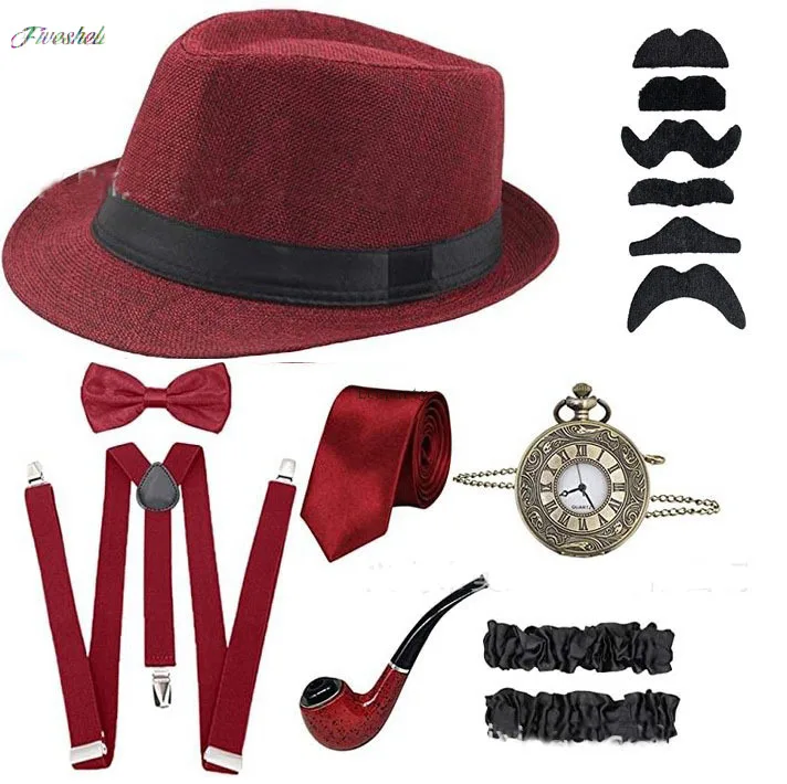男性のための素晴らしいギャツビーのコスプレ衣装,ハロウィーン - Men'S Accessories In The 1920S のレビューと価格