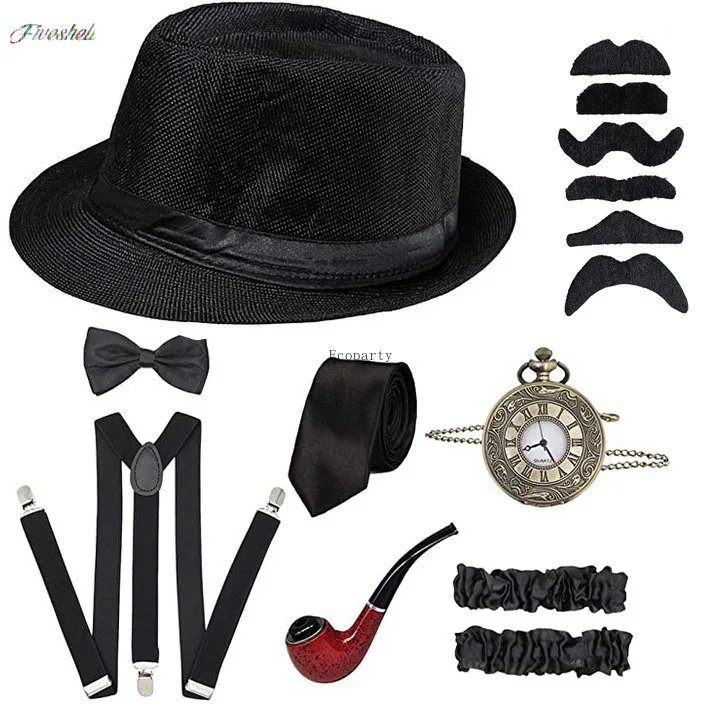 男性のための素晴らしいギャツビーのコスプレ衣装,ハロウィーン - Men'S Accessories In The 1920S のレビューと価格