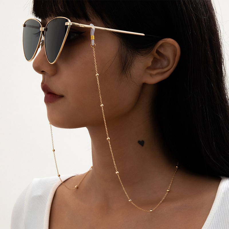 マスクサングラスチェーン女性男性用黒 Ziai シルバーカラ - Men Accessories Silver のレビューと価格