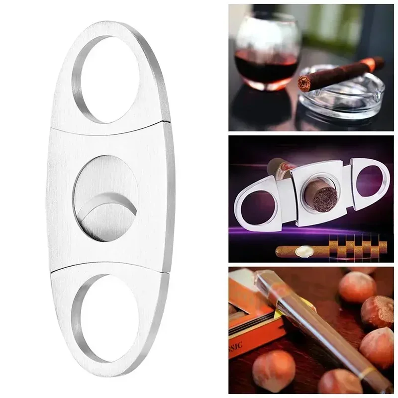 ステンレス鋼のシガーカッター,男性用,スモークアクセサリー, - Cigar Cutter Set のレビューと価格