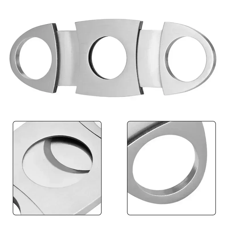 ステンレス鋼のシガーカッター,男性用,スモークアクセサリー, - Cigar Cutter Set のレビューと価格