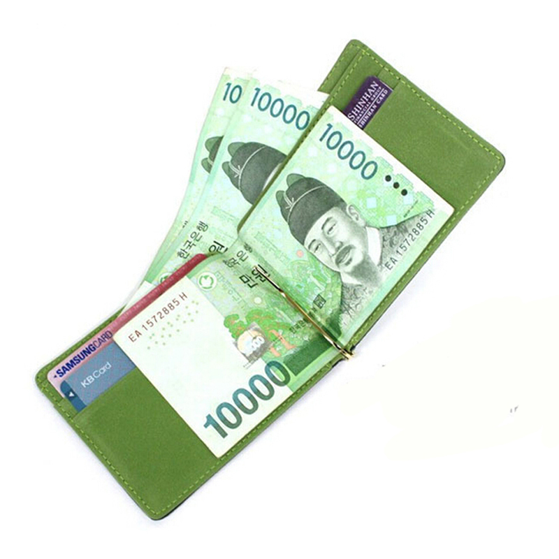 男性と女性のための薄い革の財布,金属クランプ付きのカジュアル - Money Clip Slim のレビューと価格