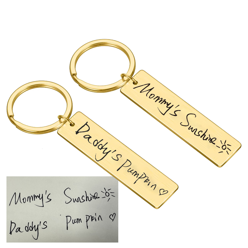 実際の手書きキーホルダー,女性と男性のためのパーソナライズさ - Men'S Accessories Gift Ideas のレビューと価格