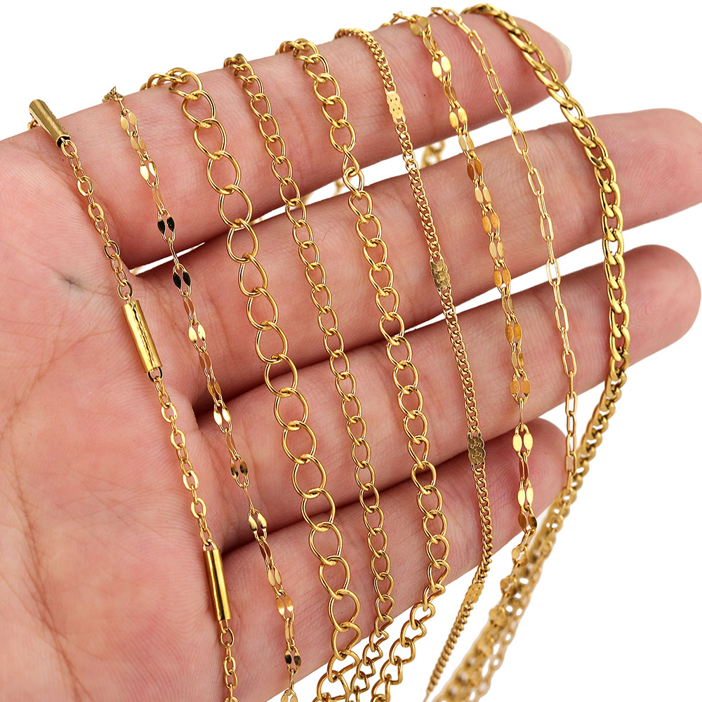 2メートルステンレス鋼リップNKロングクロスチェーン、ジュエ - Men'S Accessories Jewelry Bracelet のレビューと価格