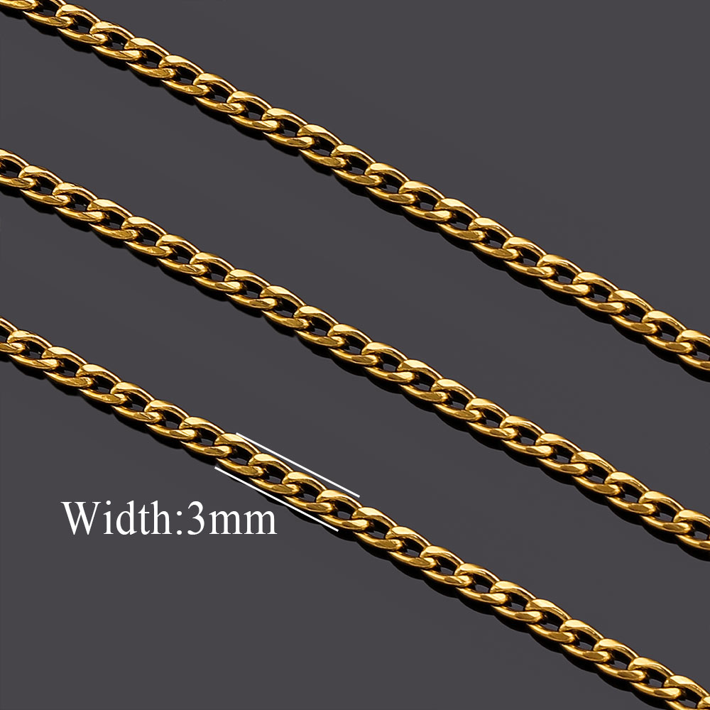 2メートルステンレス鋼リップNKロングクロスチェーン、ジュエ - Men'S Accessories Jewelry Bracelet のレビューと価格