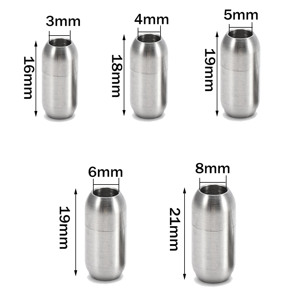 2 個ステンレス鋼磁気クラスプレザーコードエンドキャップジュ - Men'S Accessories Jewelry Bracelet のレビューと価格