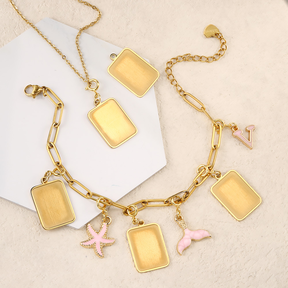 カスタマイズされた写真レターフラグペンダントネックレス女性男 - Men'S Accessories Jewelry Bracelet のレビューと価格