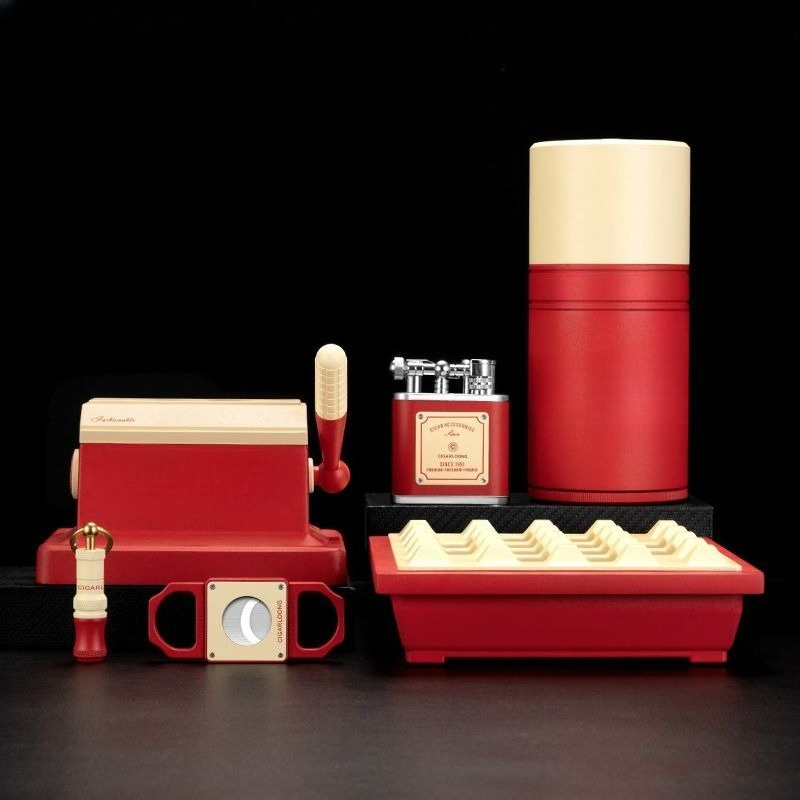 葉巻セット、葉巻カッター、煙草ドリル、ライター、灰皿、葉巻ホ - Cigar Cutter Set のレビューと価格