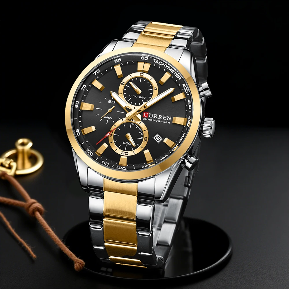 カレンカジュアルクォーツクロノスポーツ腕時計ブランド男性用ス - Men'S Accessories Jewelry Bracelet のレビューと価格