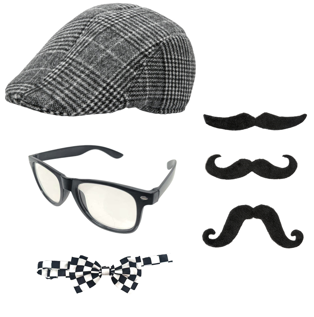 1920年代の男性用紳士コスプレキット チェック柄フラットキ - Men'S Accessories In The 1920S のレビューと価格