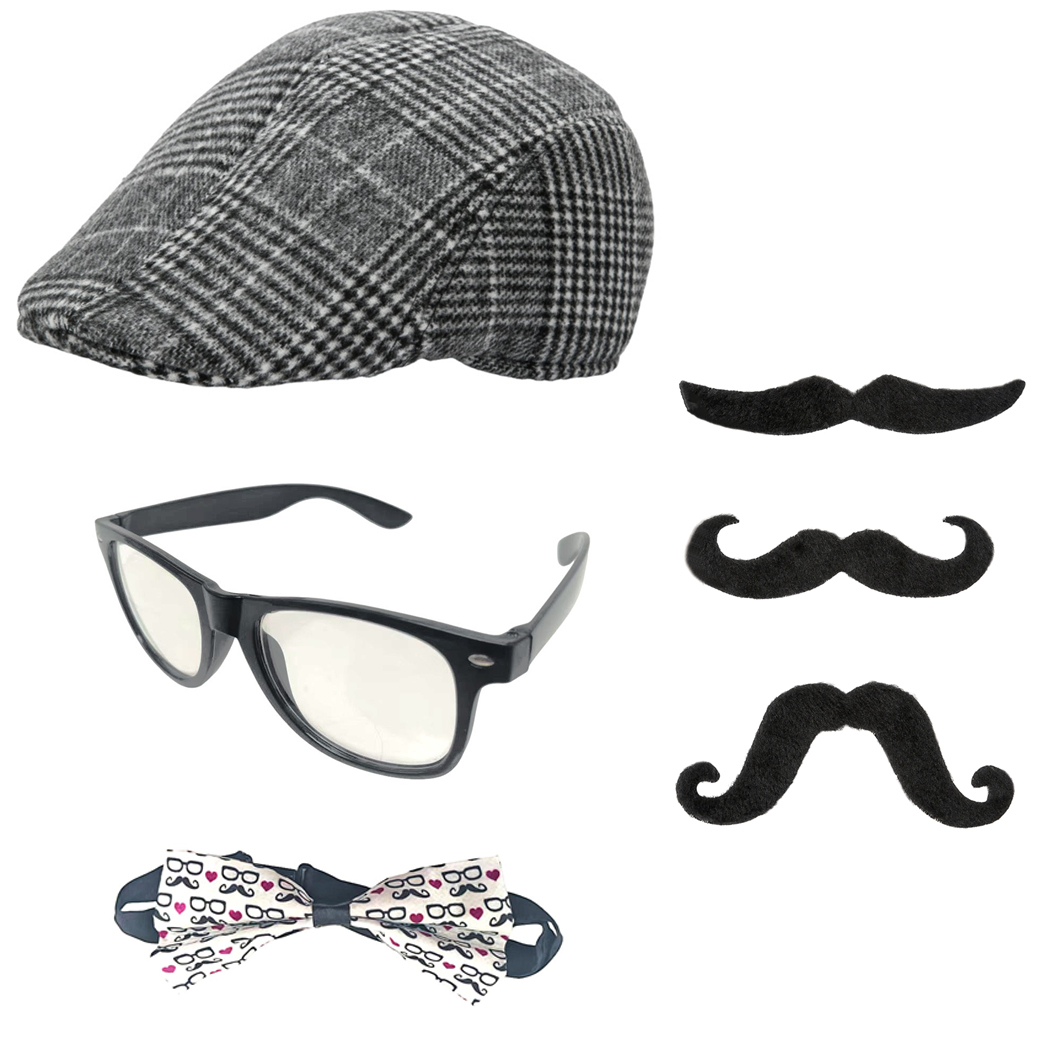 1920年代の男性用紳士コスプレキット チェック柄フラットキ - Men'S Accessories In The 1920S のレビューと価格