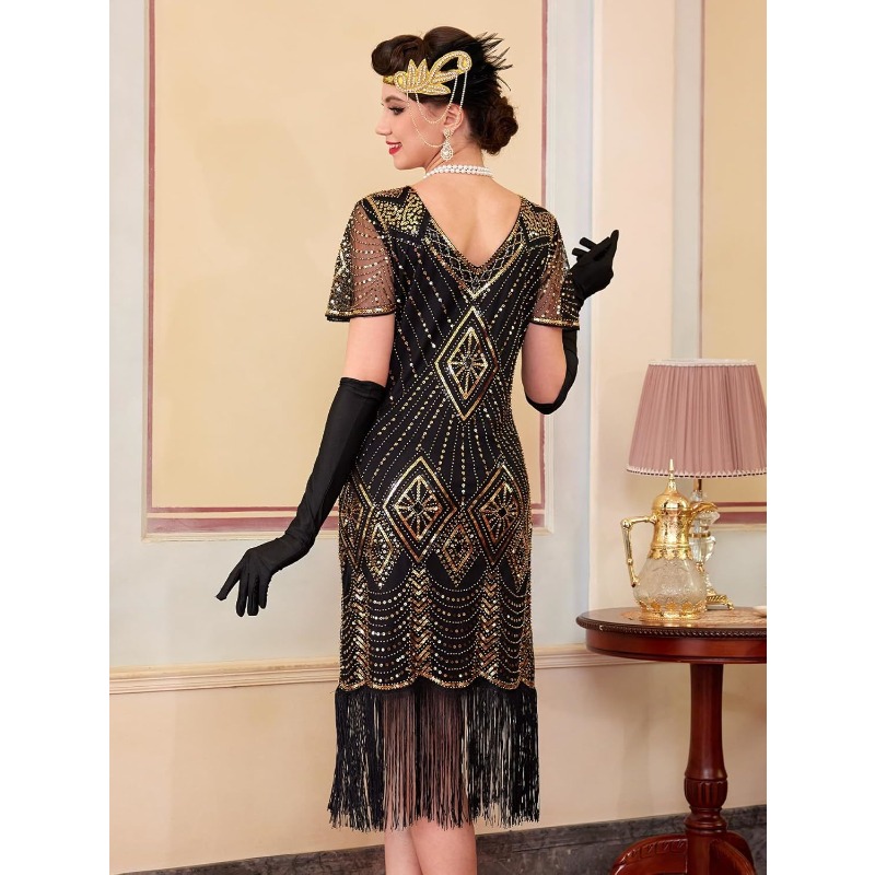20年代風女性用ドレス、グレート・ギャツビー風ドレス、女性用 - Men'S Accessories In The 1920S のレビューと価格