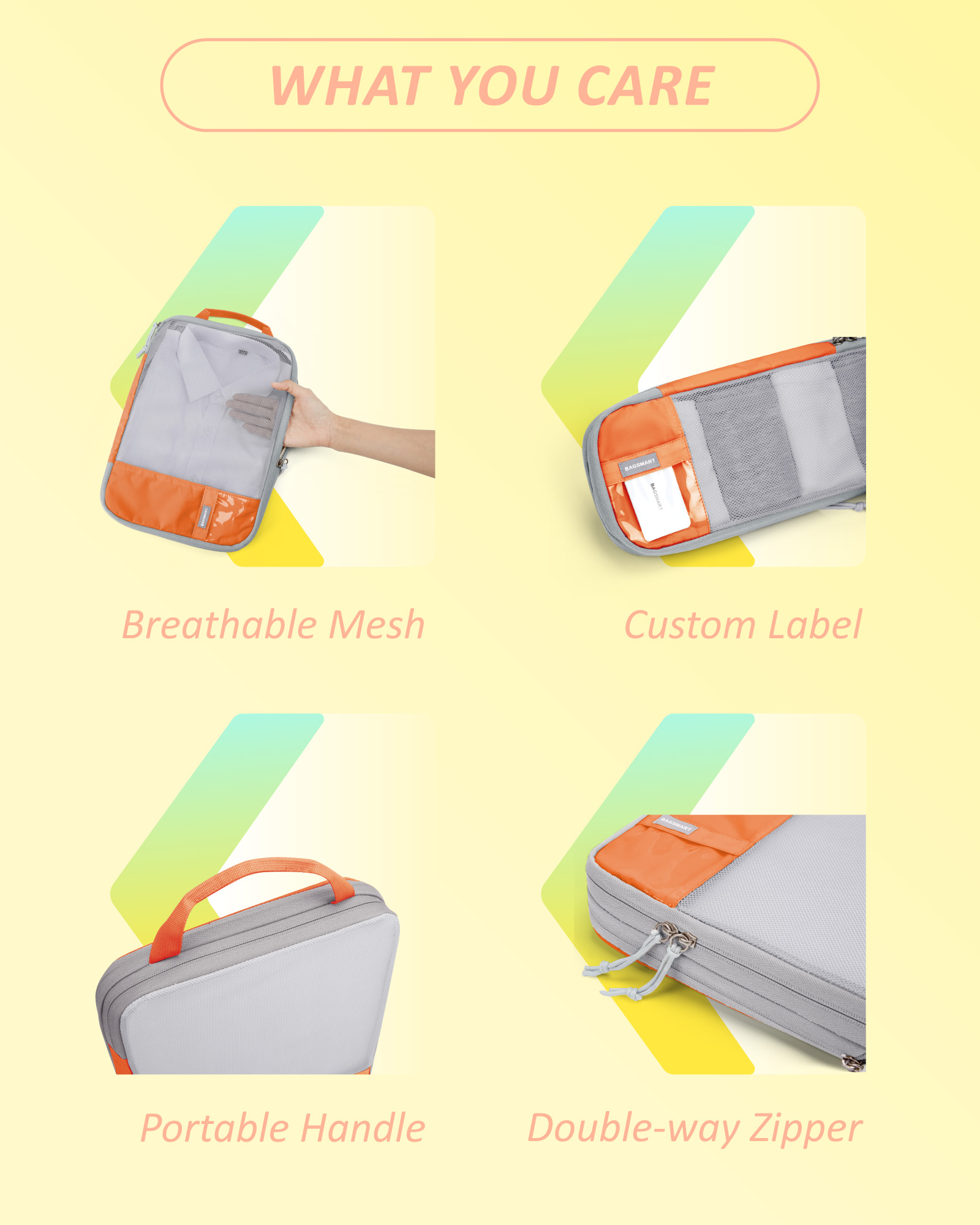 Bagsmart-旅行用の圧縮パッキングキューブ、耐久性のあ - Travel Organizer Men のレビューと価格