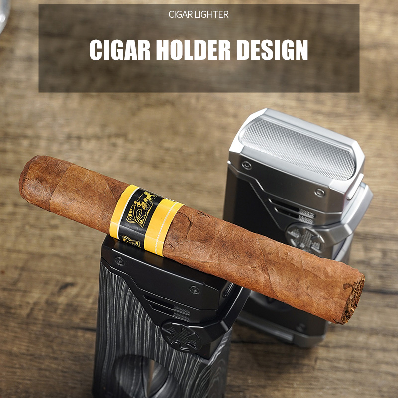 多機能シガーライターセット、4ジェットフレームトーチ、Vカッ - Cigar Cutter Set のレビューと価格