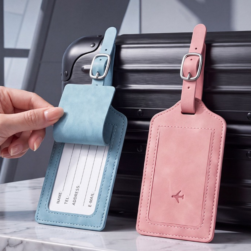 1個入りPUレザー製ラゲージタグ、男女兼用旅行アクセサリー、 - Men Accessories Name のレビューと価格