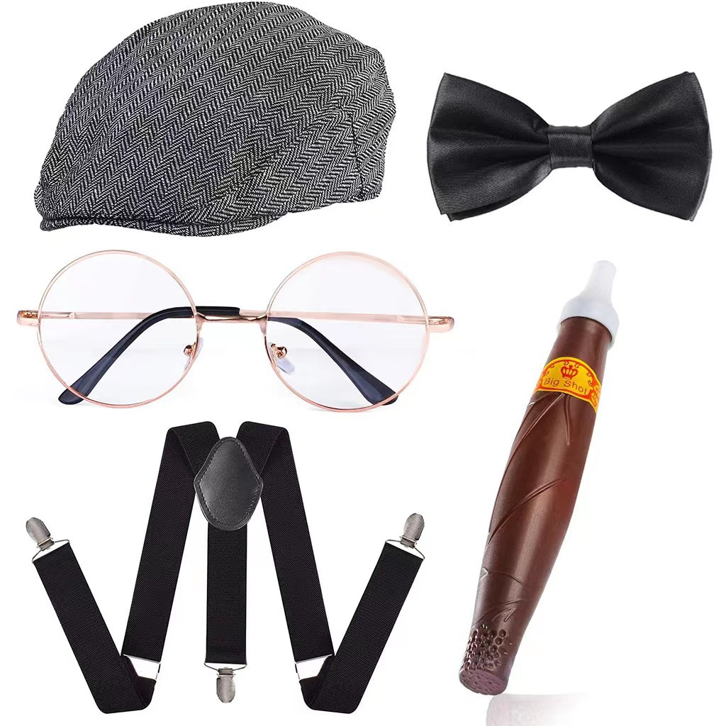 コスプレホリデーパーティー老人コスチューム1920年代おじい - Men'S Accessories In The 1920S のレビューと価格