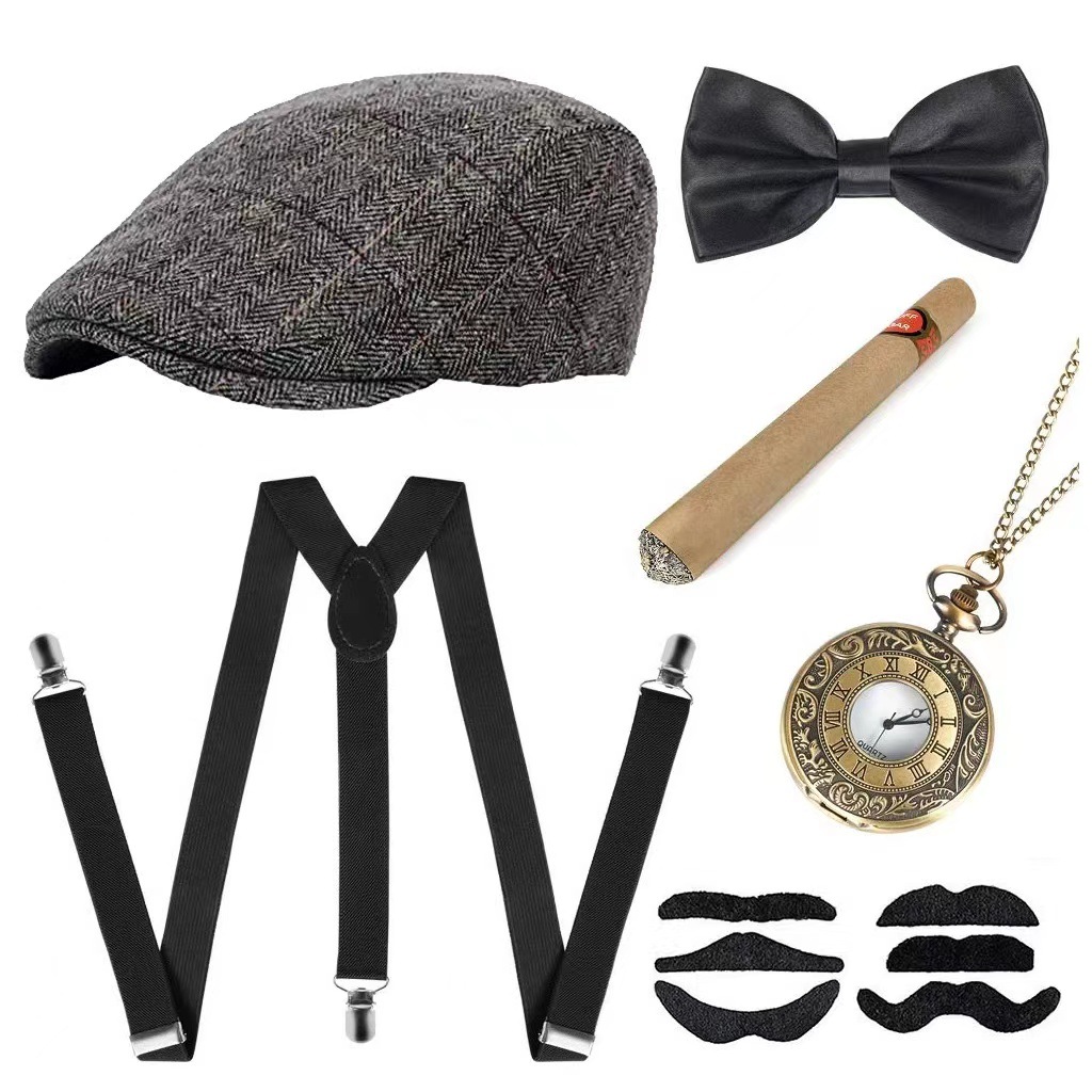 コスプレホリデーパーティー老人コスチューム1920年代おじい - Men'S Accessories In The 1920S のレビューと価格