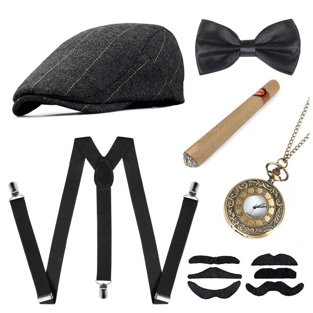 コスプレホリデーパーティー老人コスチューム1920年代おじい - Men'S Accessories In The 1920S のレビューと価格