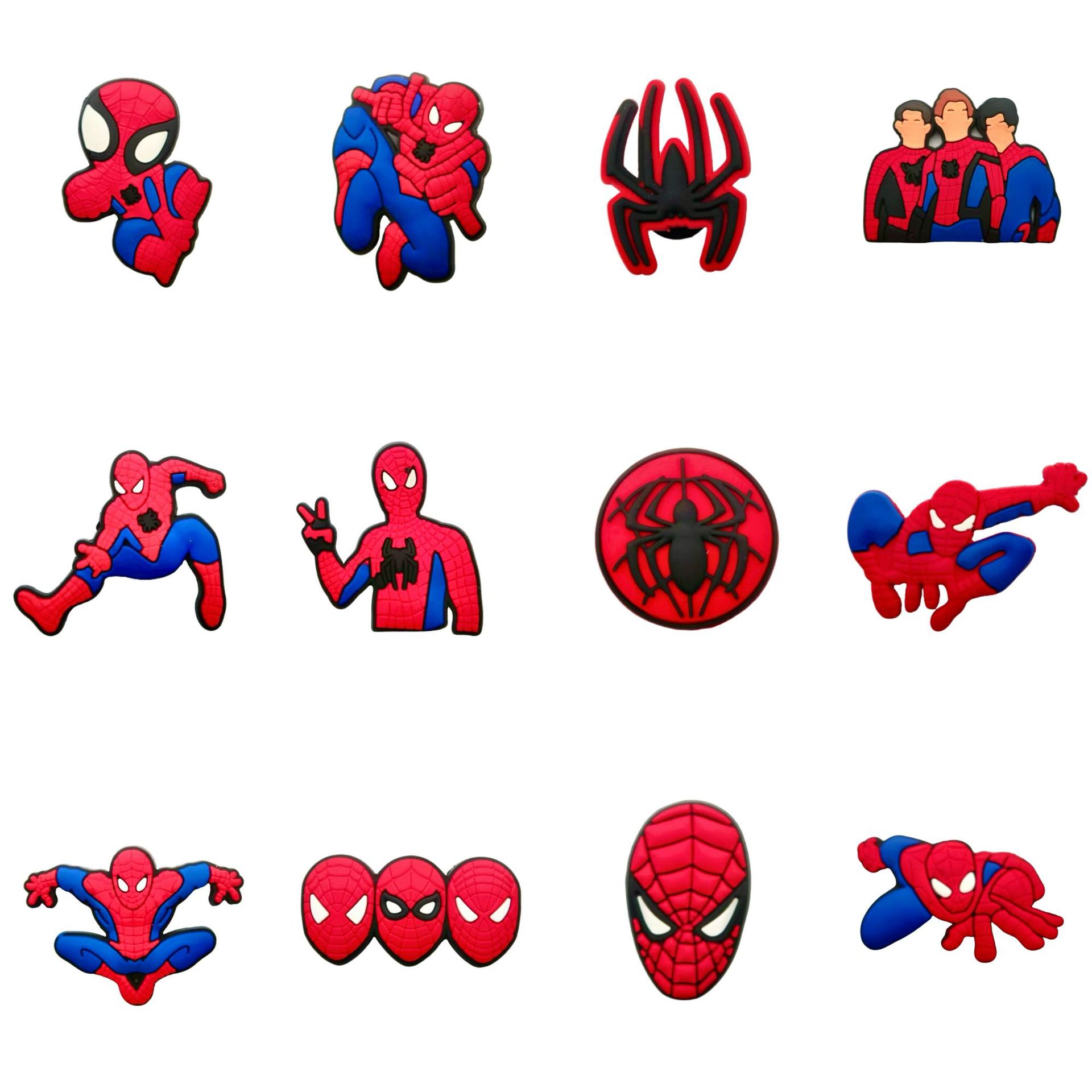 18個入り 新しい漫画スパイダーマンDIYアクセサリー PV - Men'S Accessories Gift Ideas のレビューと価格