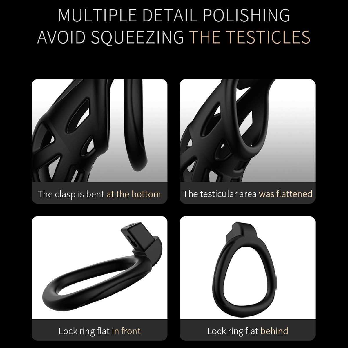 男性用貞操ケージ ペニスロック 大型尿道開口部 安全 健康的 - Men'S Accessories のレビューと価格