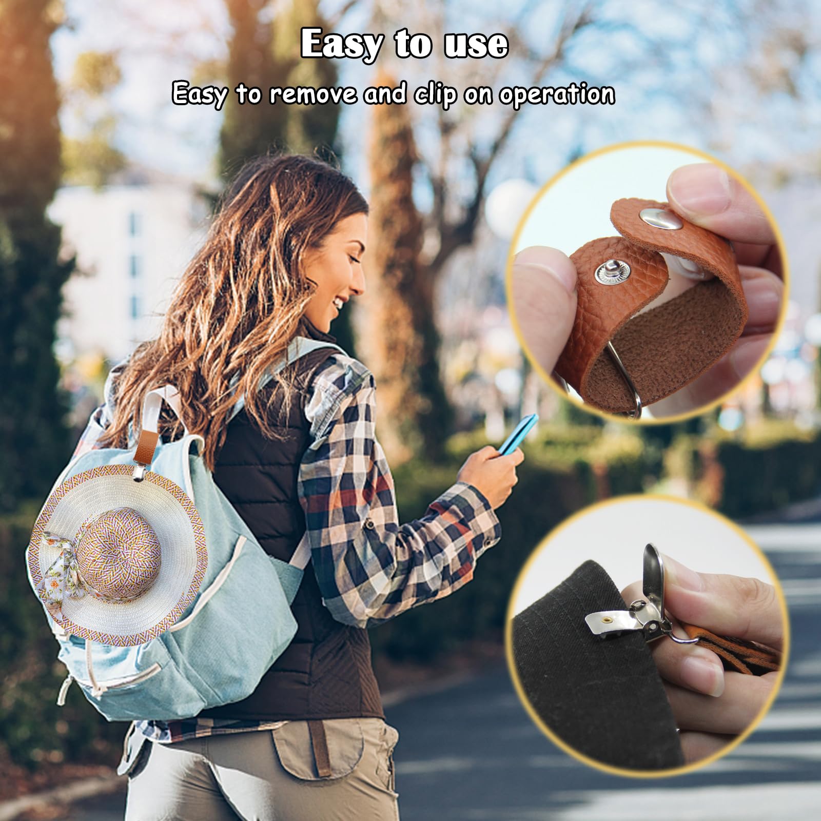 PUレザー製ハットクリップ、旅行用バッグ、ハンドバッグ、バッ - Men Accessories For Beach のレビューと価格